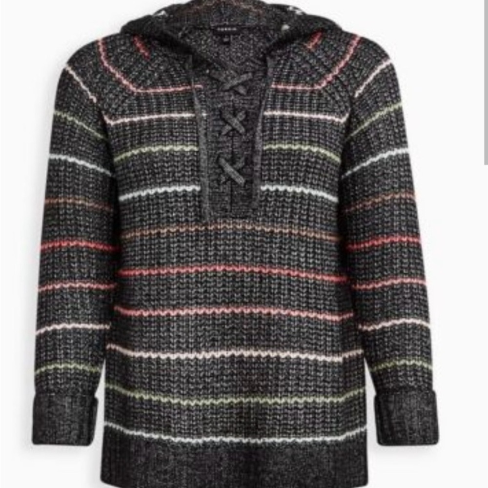 Torrid Multicolor Striped Sweater